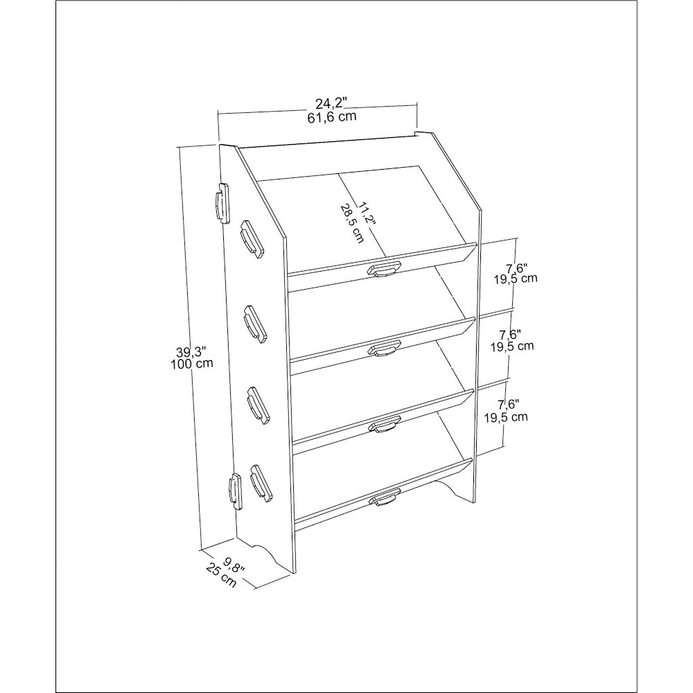 Aros Bookcase Sapphire Oak. Picture 7