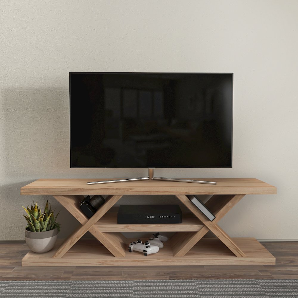 Massi Tv Stand Sapphire Oak. Picture 4