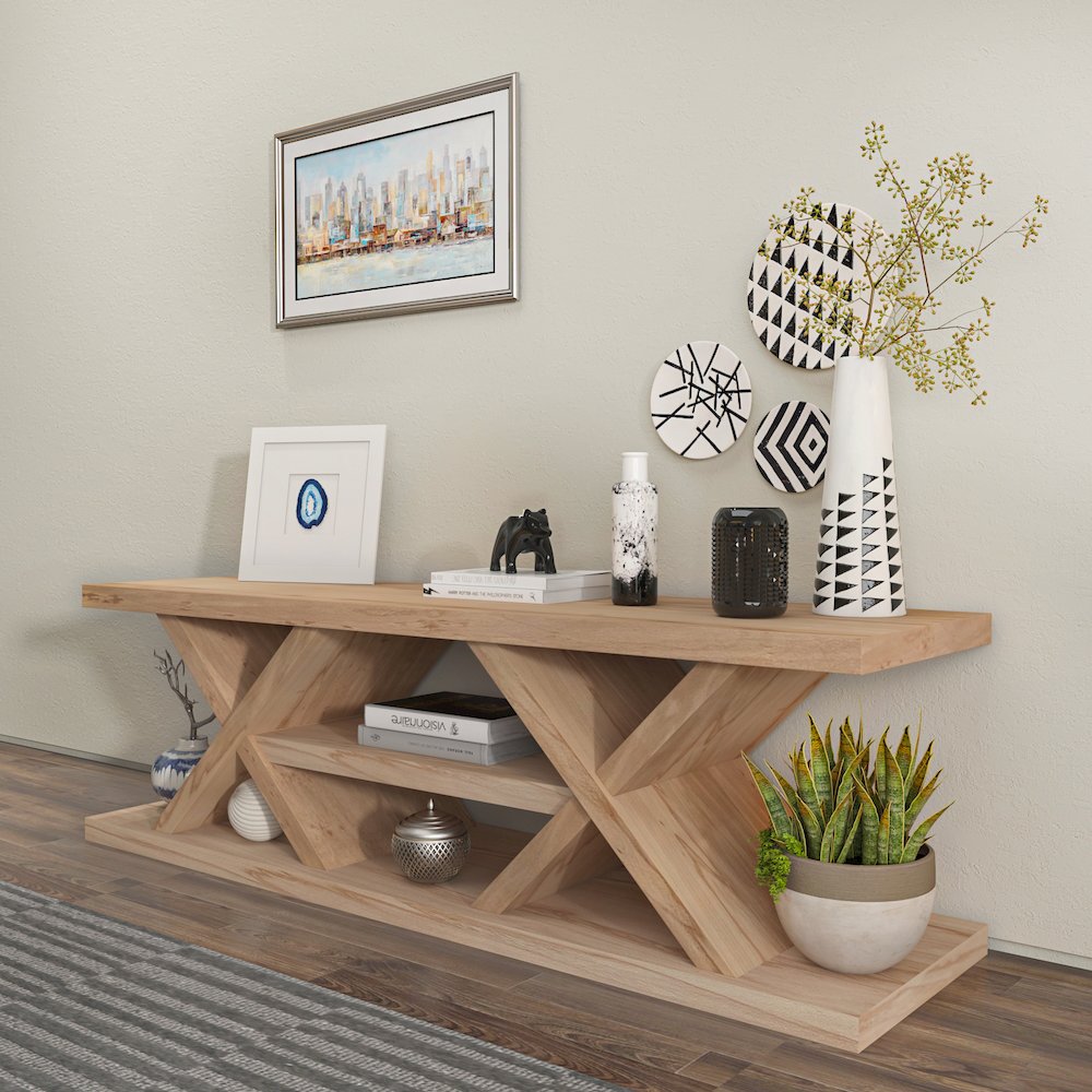 Massi Tv Stand Sapphire Oak. Picture 6