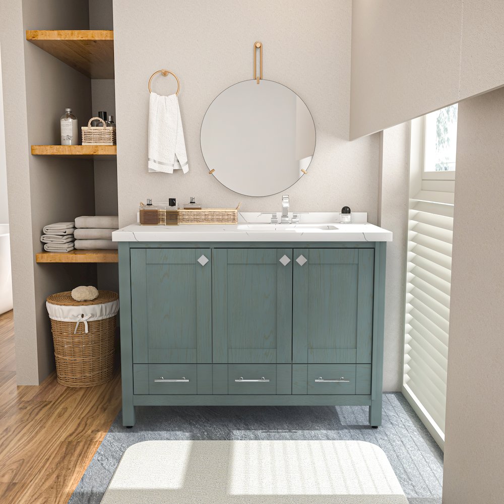 Kardelen 47 In Bathroom Vanity Sea Green. Picture 3