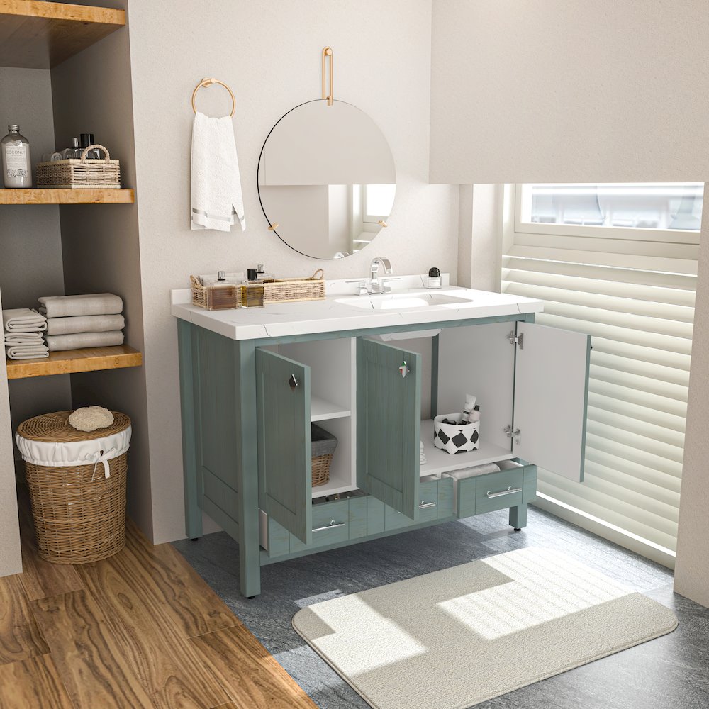 Kardelen 47 In Bathroom Vanity Sea Green. Picture 5