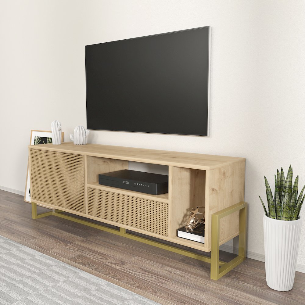 Utopia Tv Stand Sapphire Oak Hazeran. Picture 3