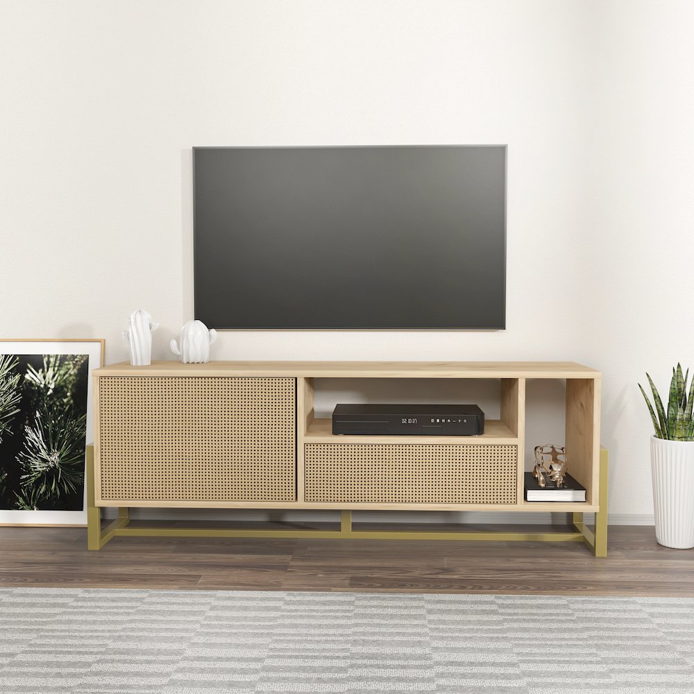 Utopia Tv Stand Sapphire Oak Hazeran. Picture 4