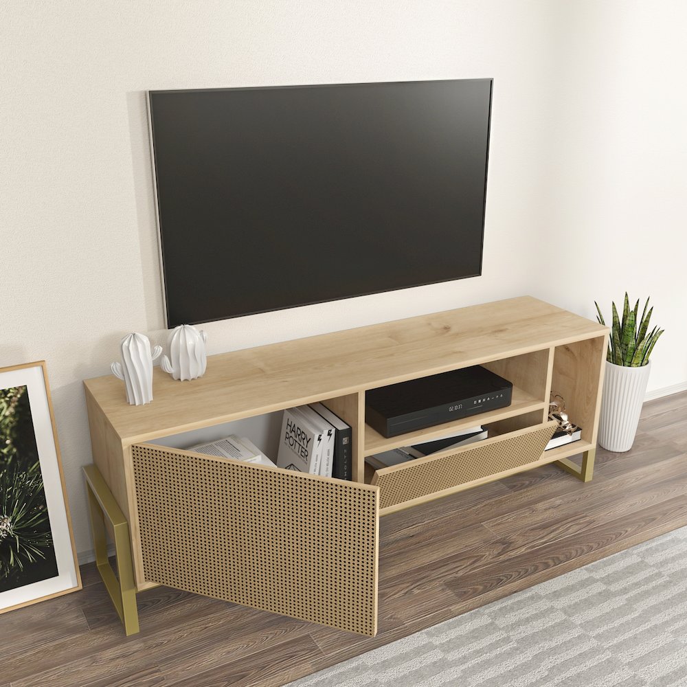 Utopia Tv Stand Sapphire Oak Hazeran. Picture 7