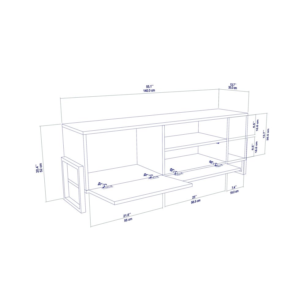 Utopia Tv Stand Sapphire Oak Hazeran. Picture 8