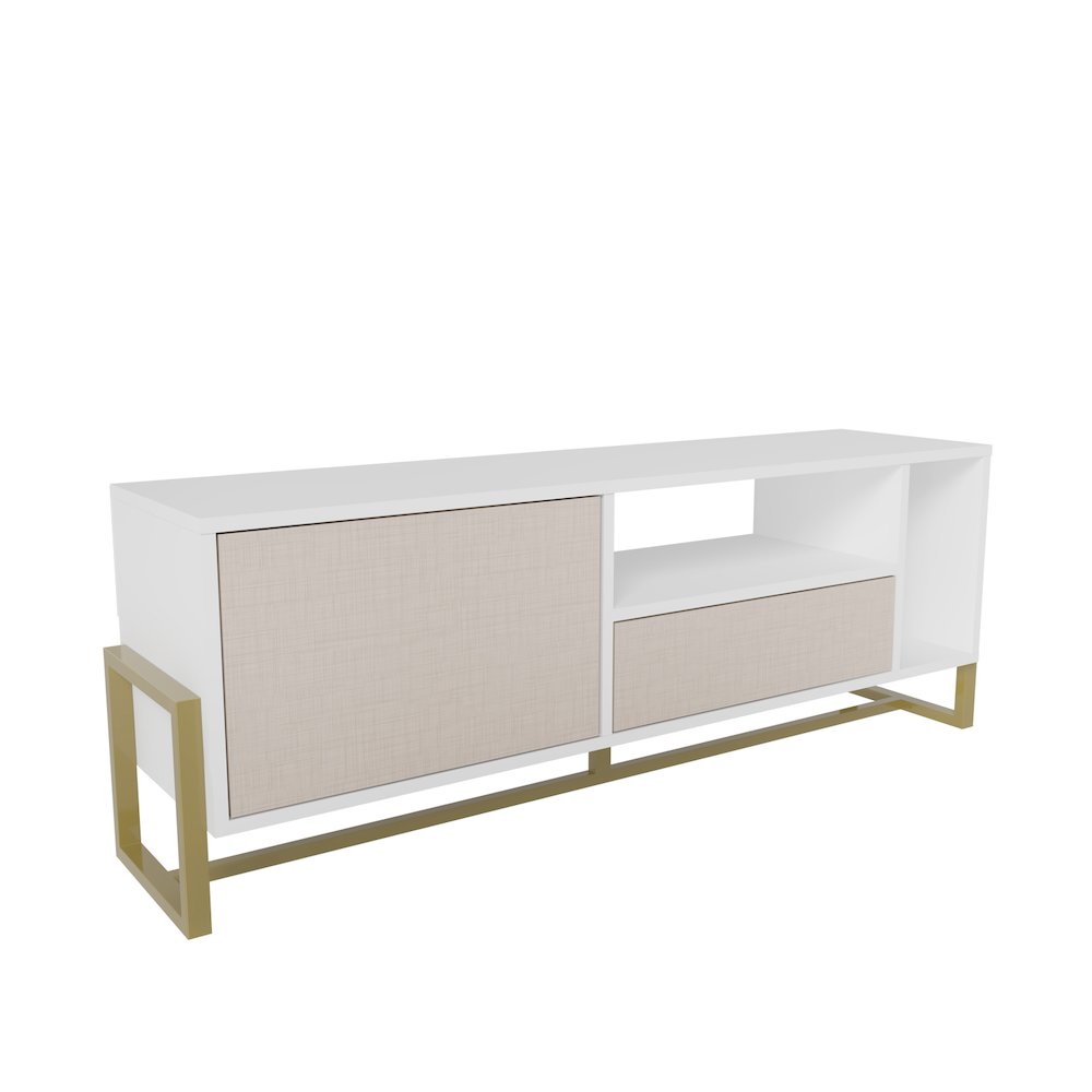 Utopia Tv Stand White Beige. Picture 2