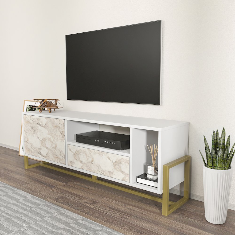 Utopia Tv Stand White Ephesus. Picture 3