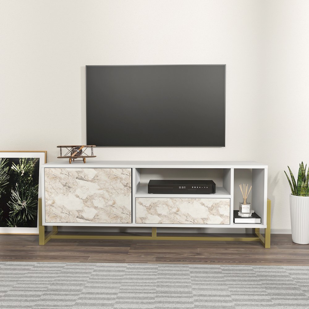 Utopia Tv Stand White Ephesus. Picture 4
