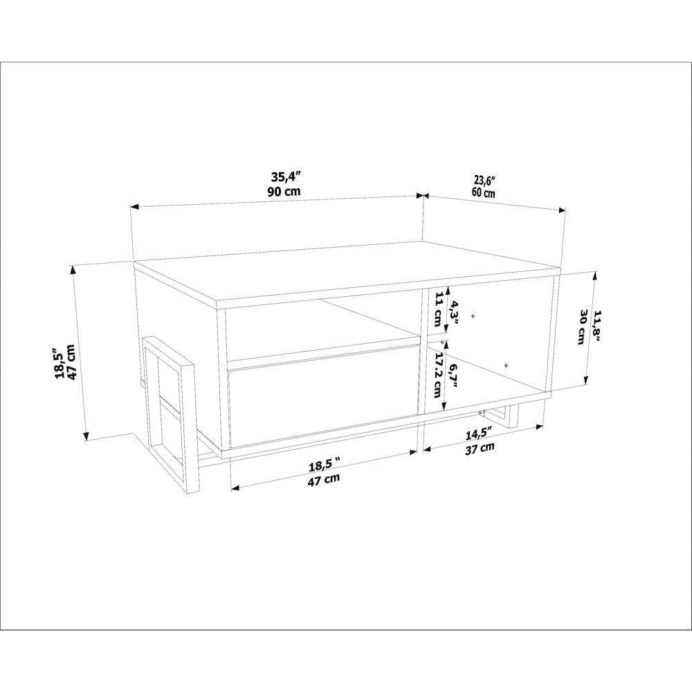Utopia Coffee Table Sapphire Oak Hazeran. Picture 7