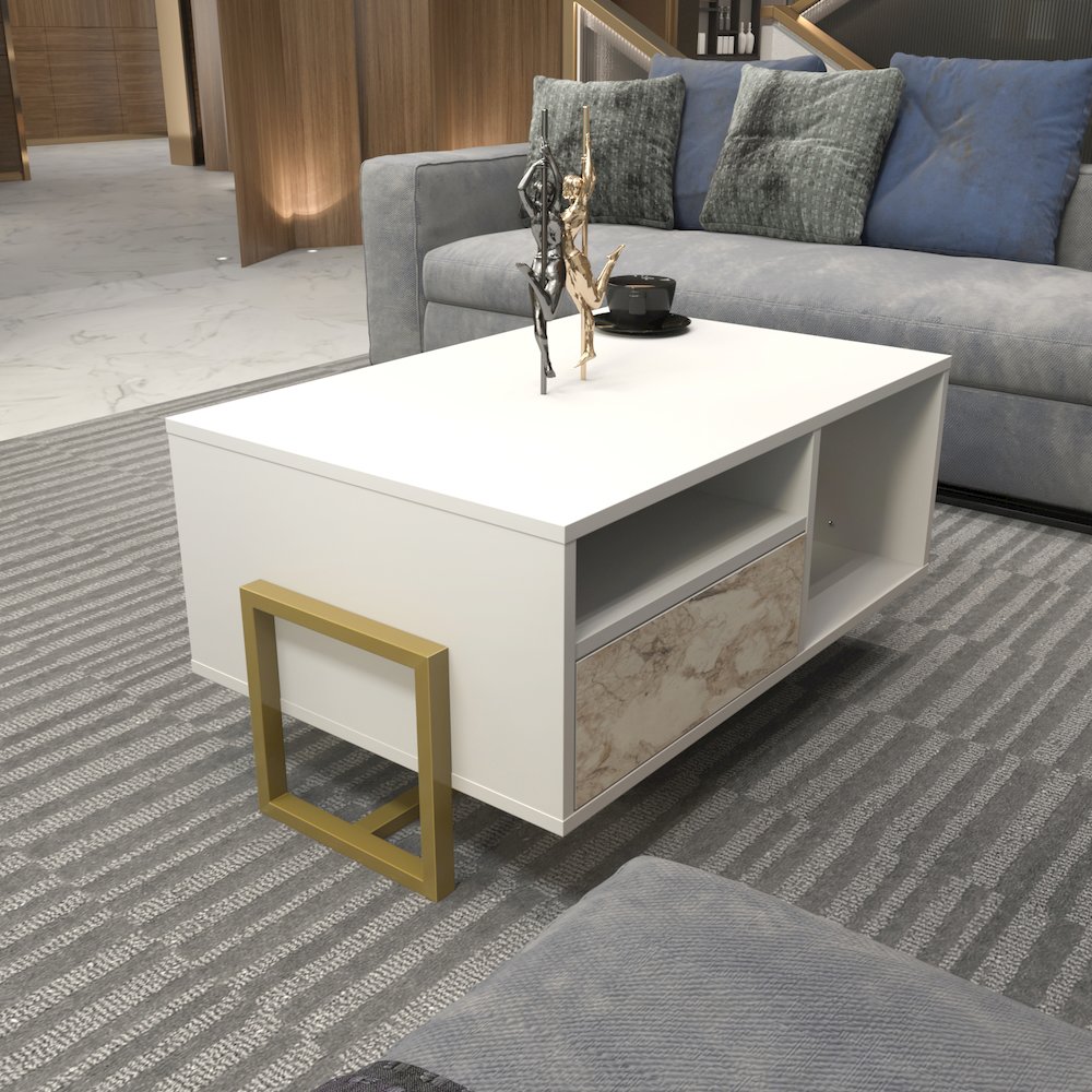Utopia Coffee Table White Ephesus. Picture 5