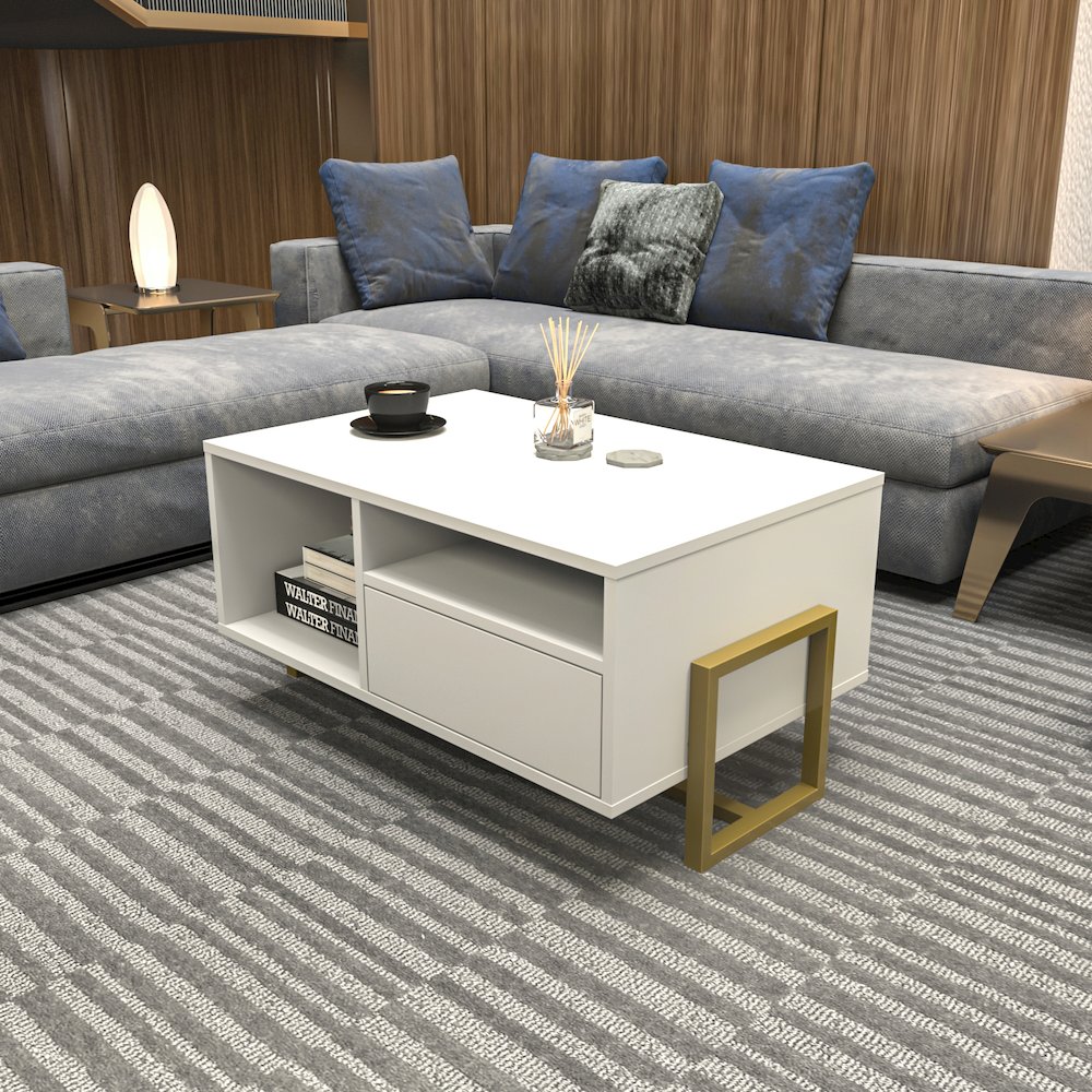 Utopia Coffee Table White. Picture 3