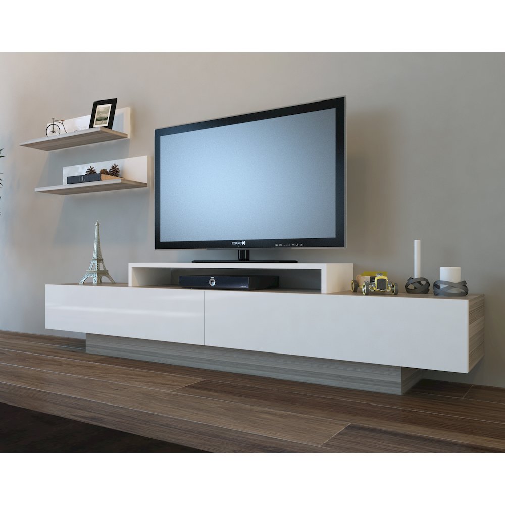 Lusi Tv Stand White&Cordoba. Picture 5