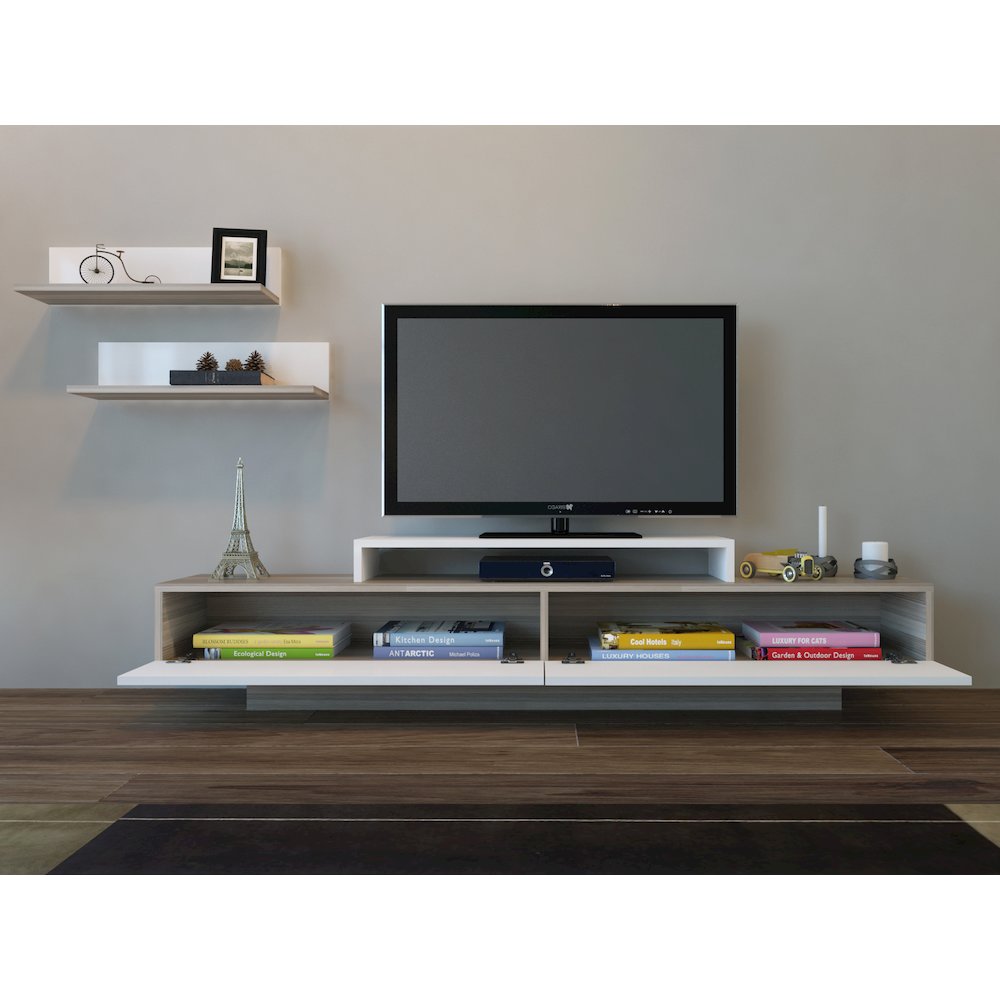 Lusi Tv Stand White&Cordoba. Picture 6