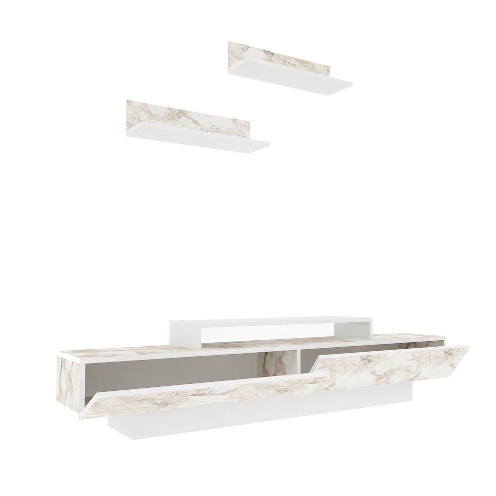 Lusi Tv Stand - Ephesus White. Picture 1