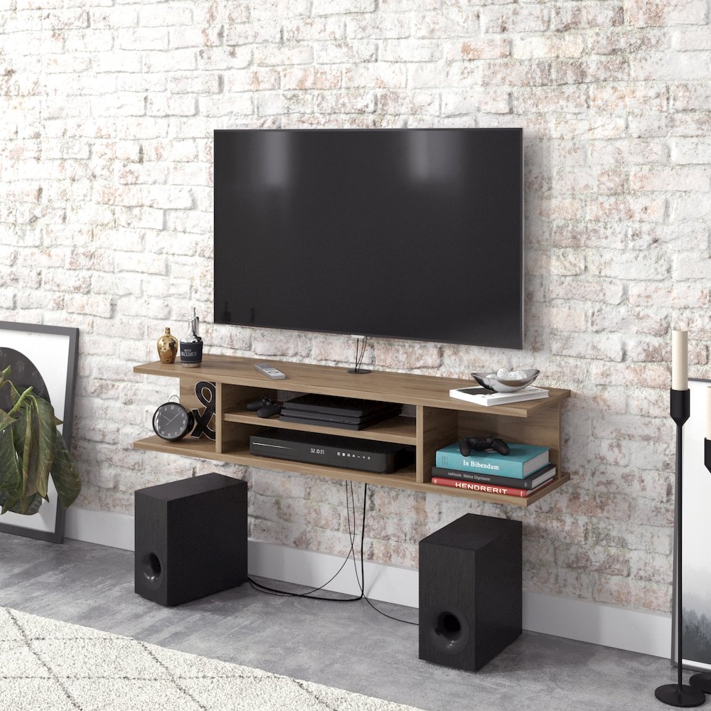 Pivot Floating Tv Stand - Oud Oak. Picture 6
