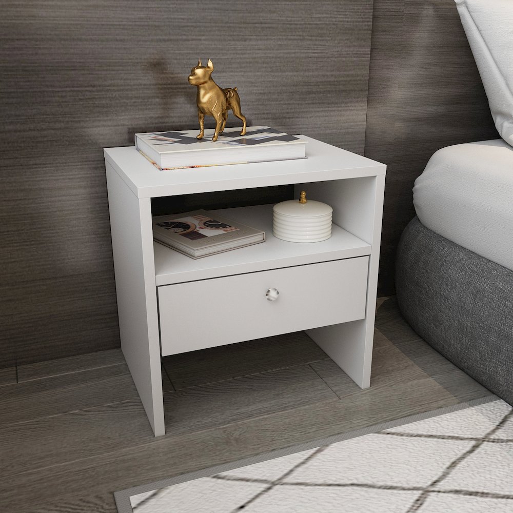 Nova Nightstand White. Picture 3