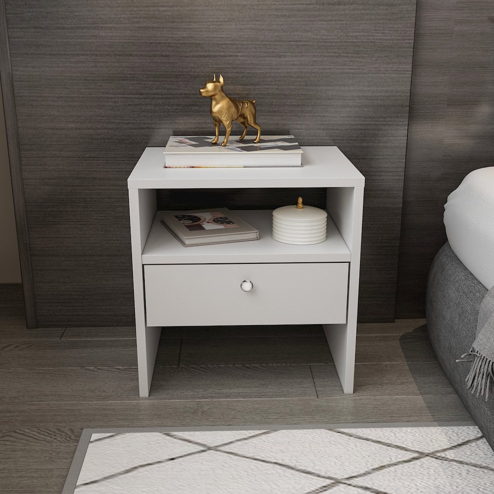 Nova Nightstand White. Picture 4