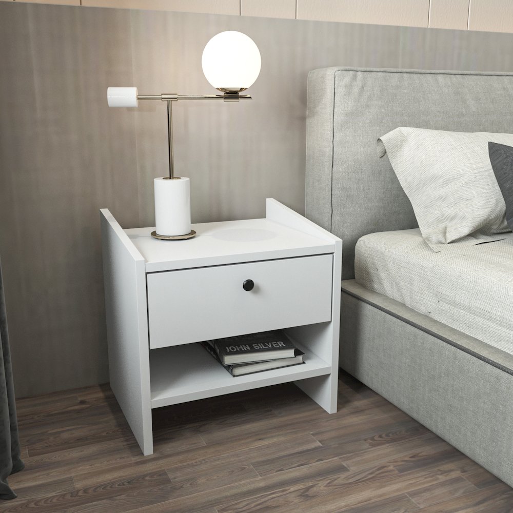 Berlin Nightstand White. Picture 3