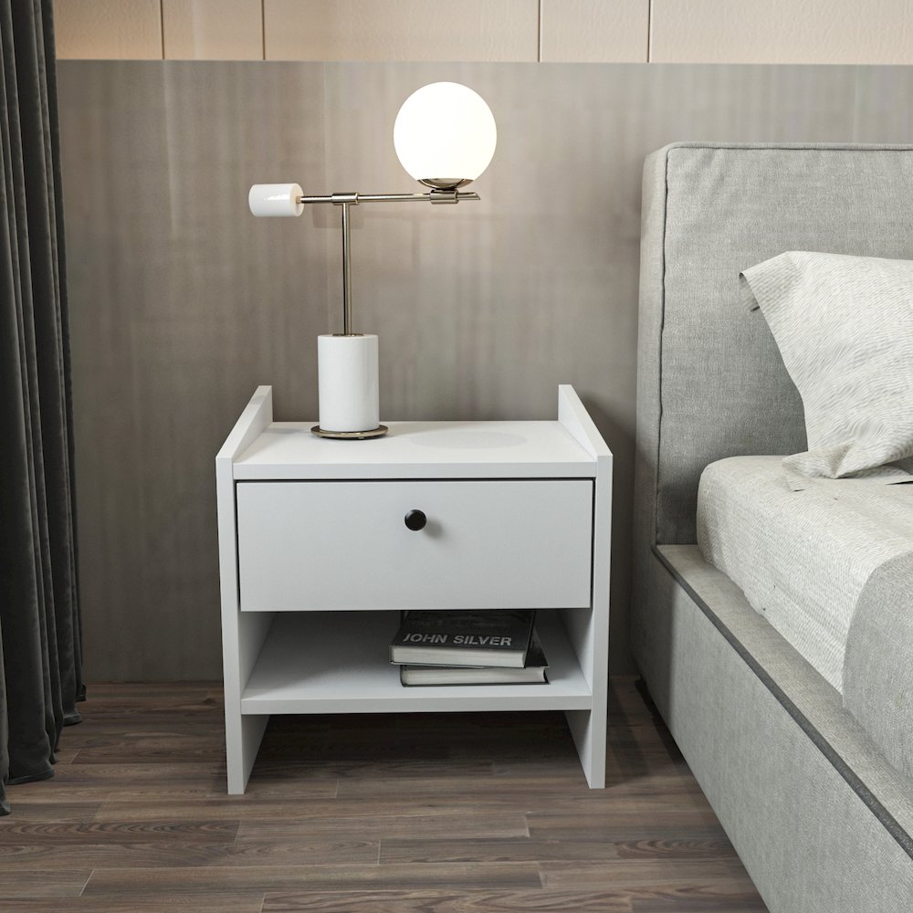 Berlin Nightstand White. Picture 4