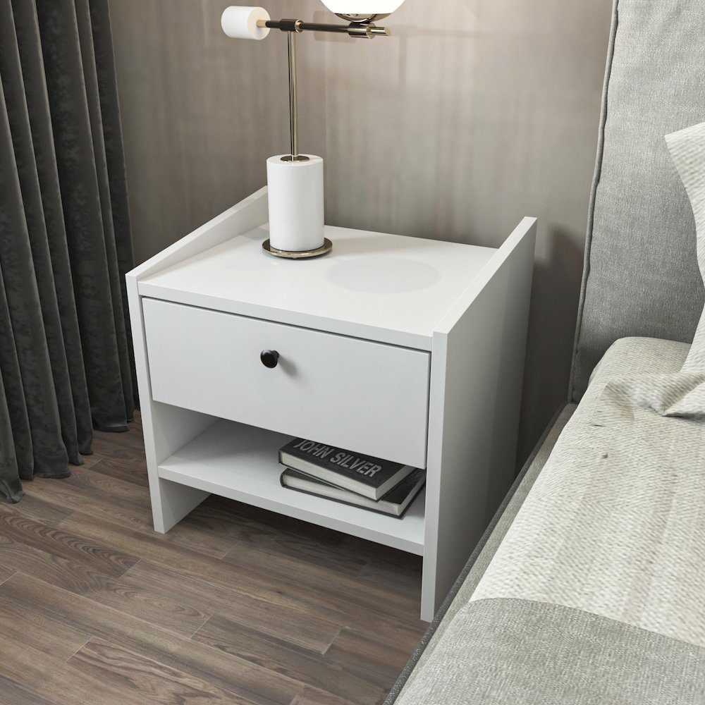 Berlin Nightstand White. Picture 5