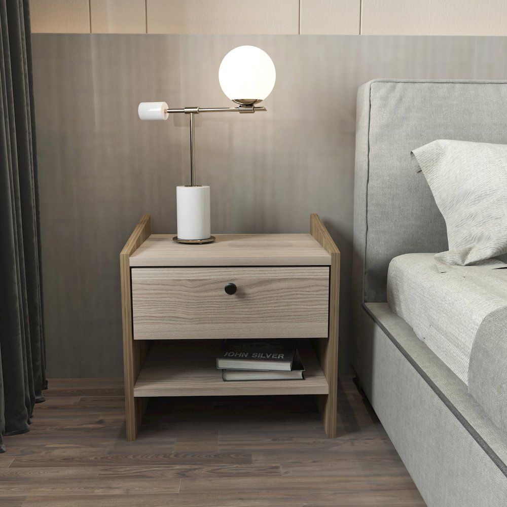 Berlin Nightstand Walnut Cordoba. Picture 4