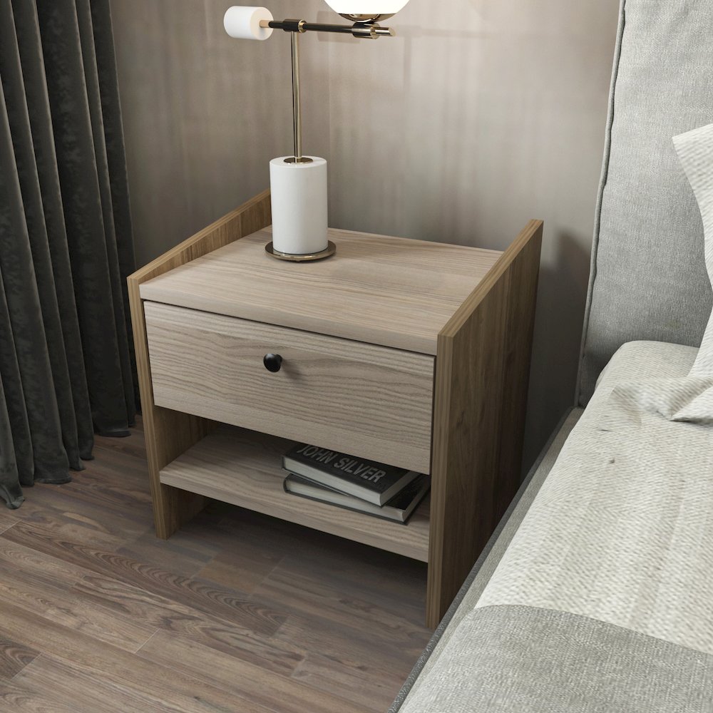 Berlin Nightstand Walnut Cordoba. Picture 5