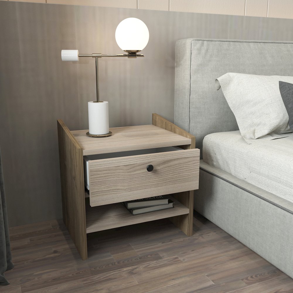Berlin Nightstand Walnut Cordoba. Picture 6