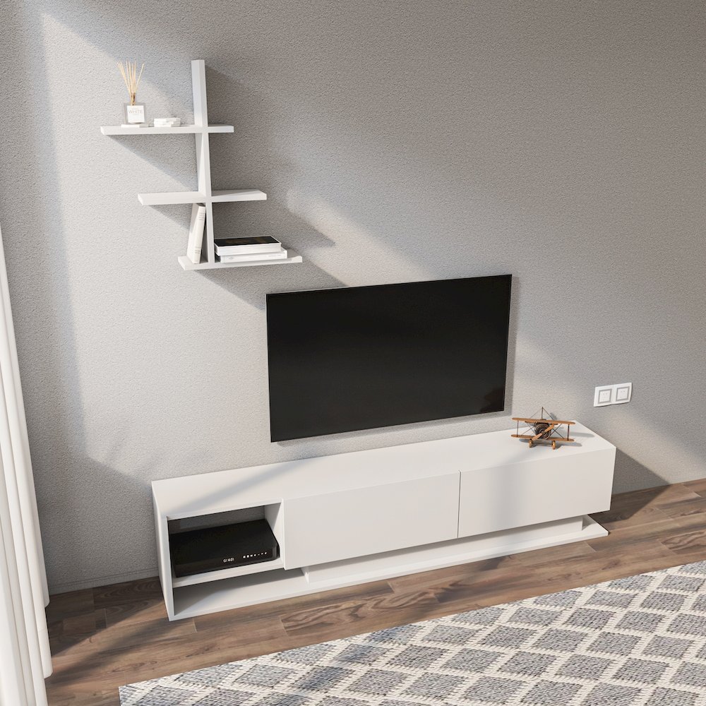 Liza Tv Stand White. Picture 3
