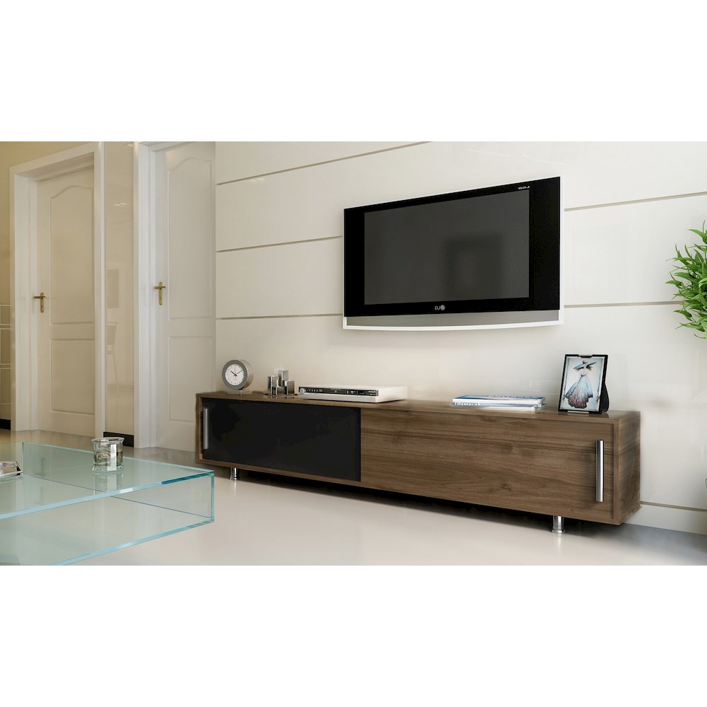 Nehir Tv Stand Walnut Black. Picture 2