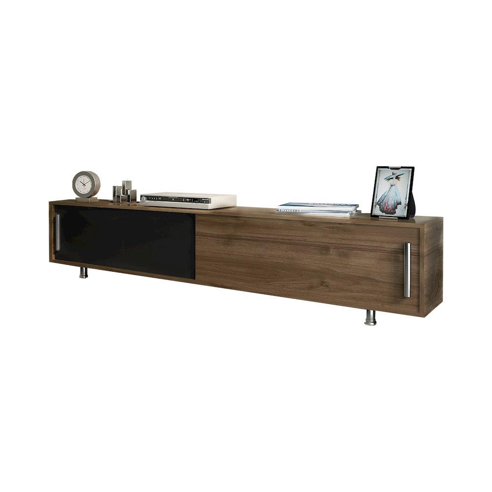 Nehir Tv Stand Walnut Black. Picture 1