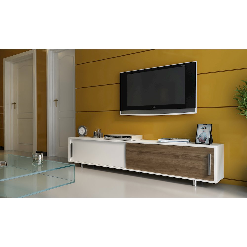 Nehir Tv Stand White Walnut. Picture 5