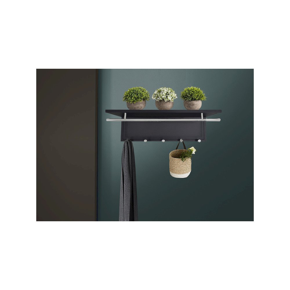 Esyspot Metal Powder Coating Hook Wall Mounted With Shelf. Picture 5