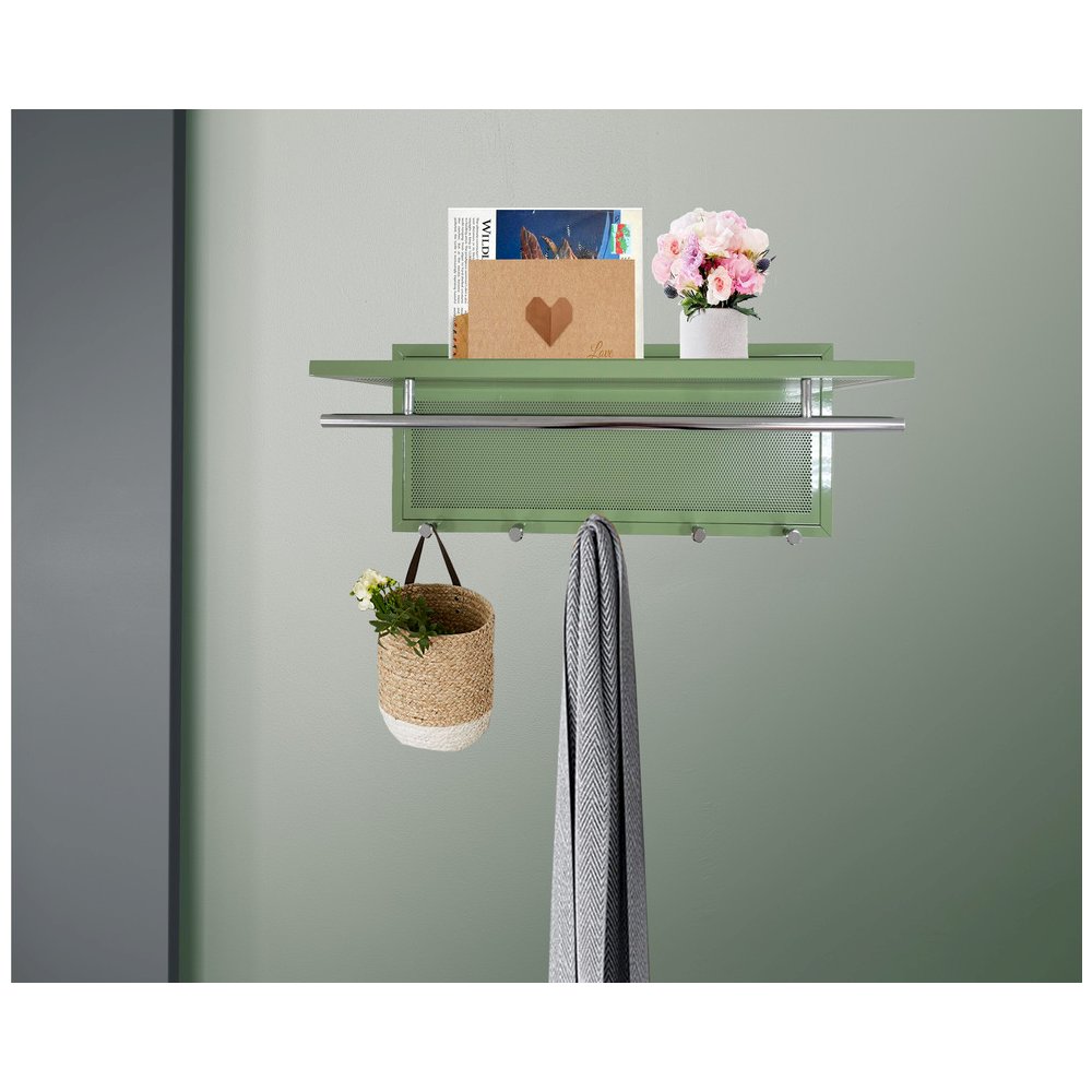 Esyspot Metal Powder Coating Hook Wall Mounted With Shelf. Picture 4