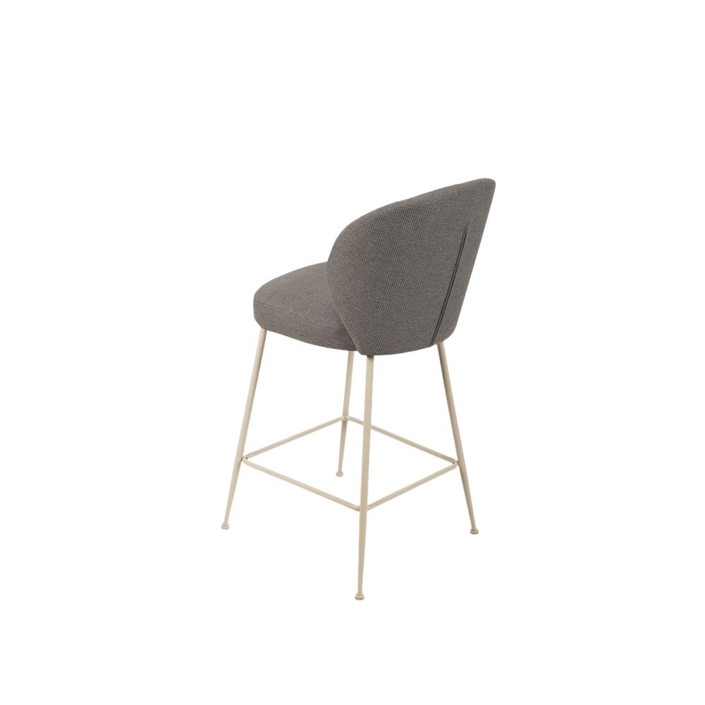 Upholstery Fabric Contemporary Counter Stool Height In Gray Set Of 2. Picture 4