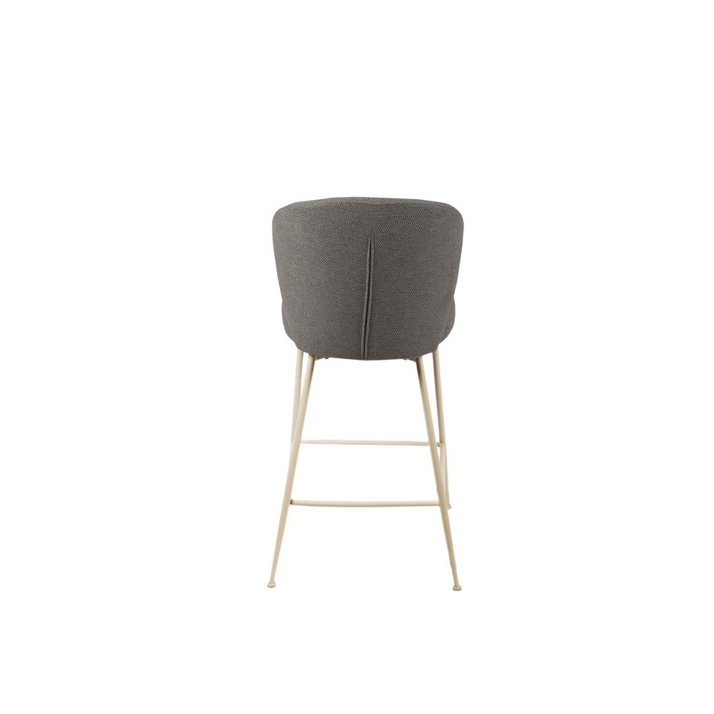 Upholstery Fabric Contemporary Counter Stool Height In Gray Set Of 2. Picture 6