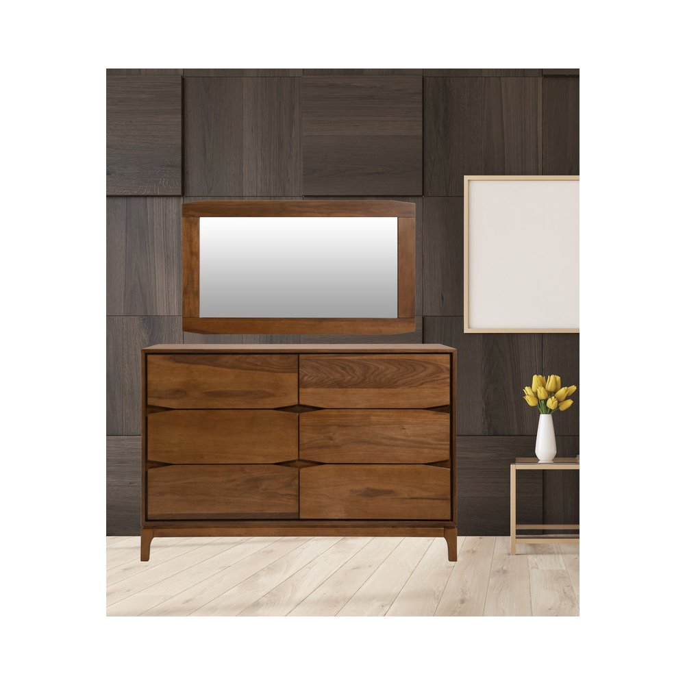 Monte Wooden Dresser In Walnut Color. Picture 4