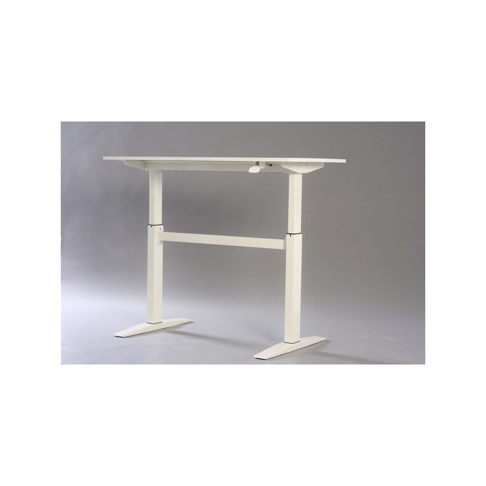 47" Tech Desk Standing And Manual Adjustable Desk In White. Picture 5