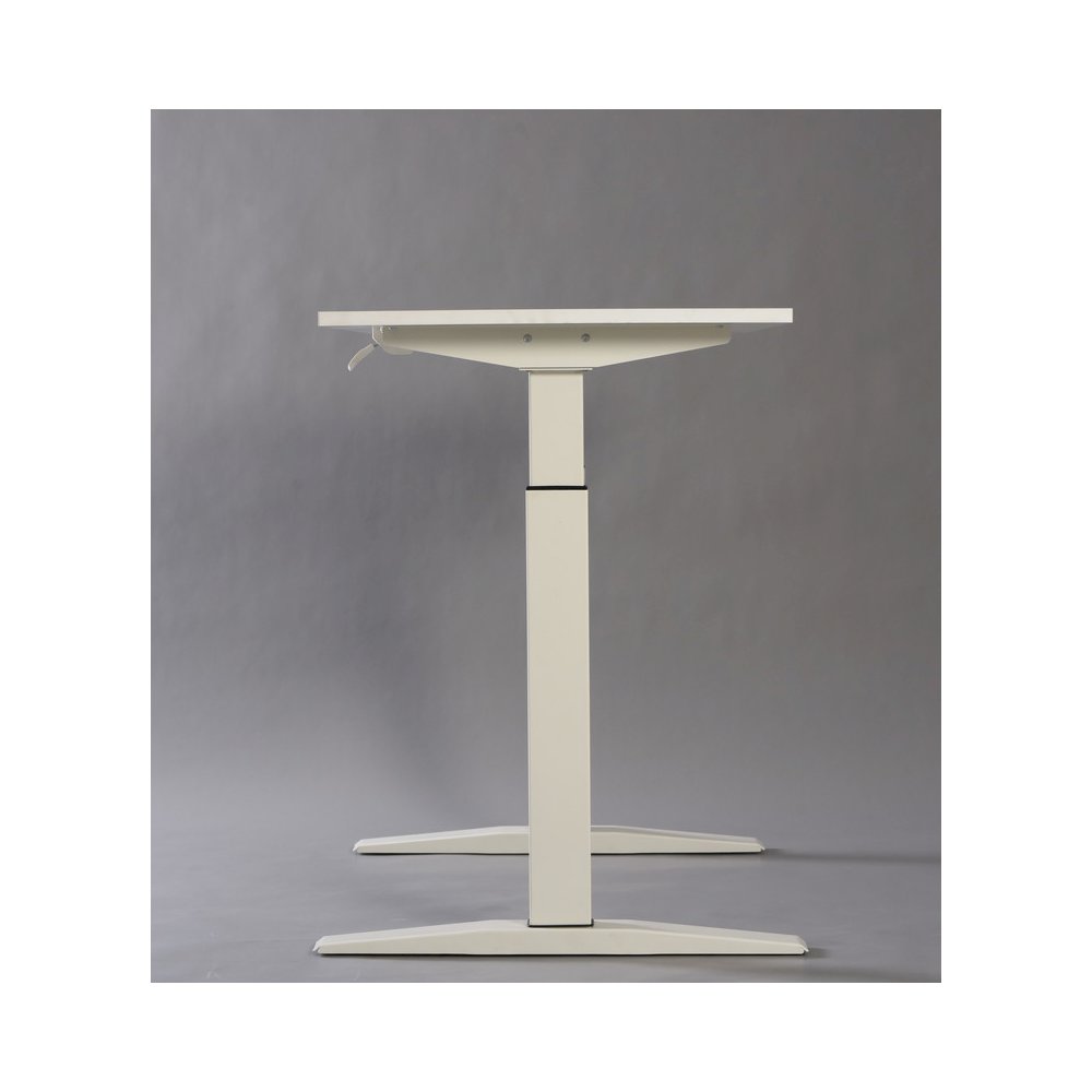 47" Tech Desk Standing And Manual Adjustable Desk In White. Picture 4