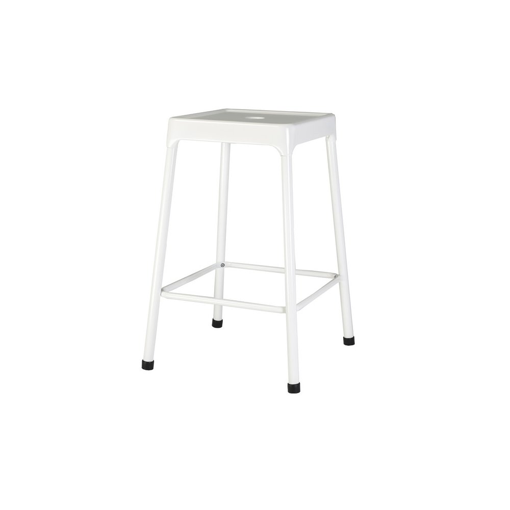 Monoco Stool, Counter Stool Metal White Powder Coating, Set Of 2. Picture 2