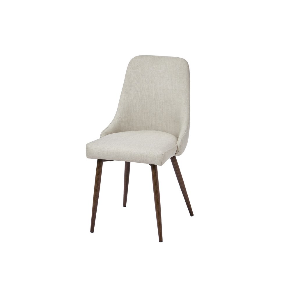 Oslo Modern Upholstery Side Dining Chair Set Of 2, Beige. Picture 2