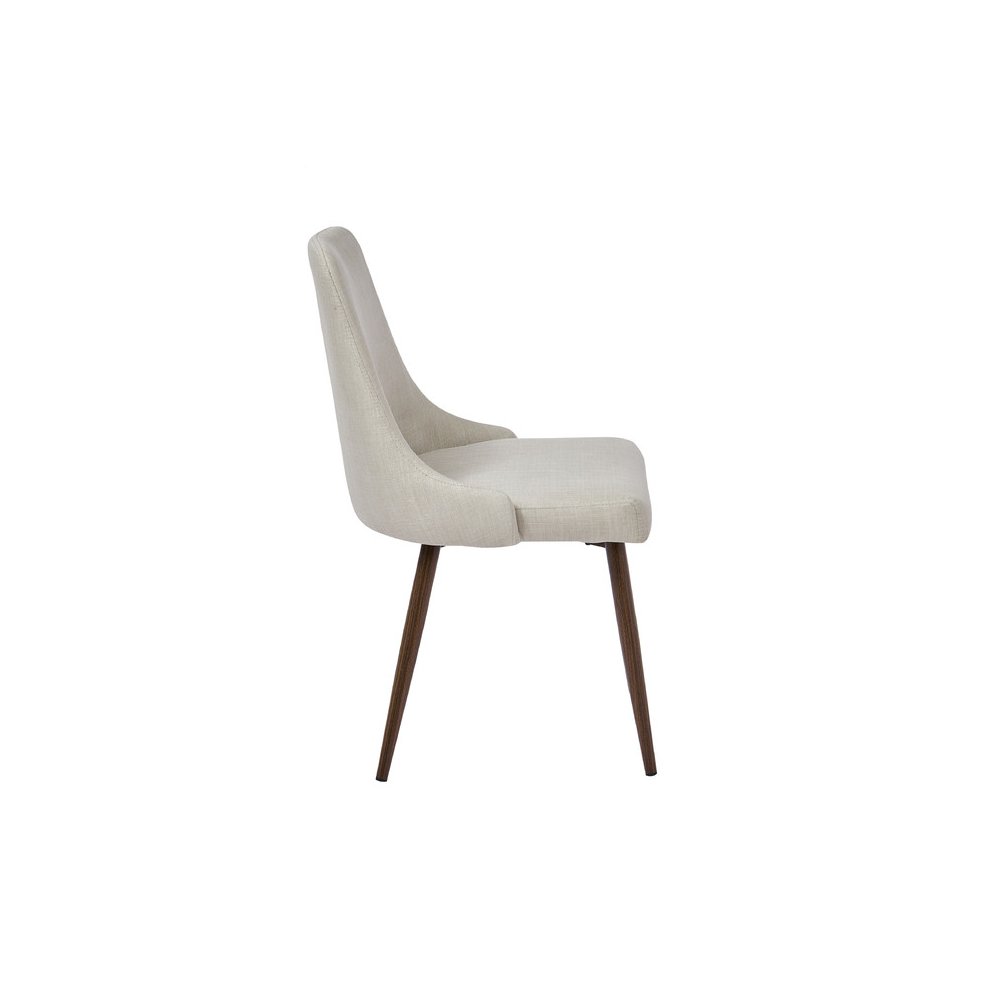 Oslo Modern Upholstery Side Dining Chair Set Of 2, Beige. Picture 3