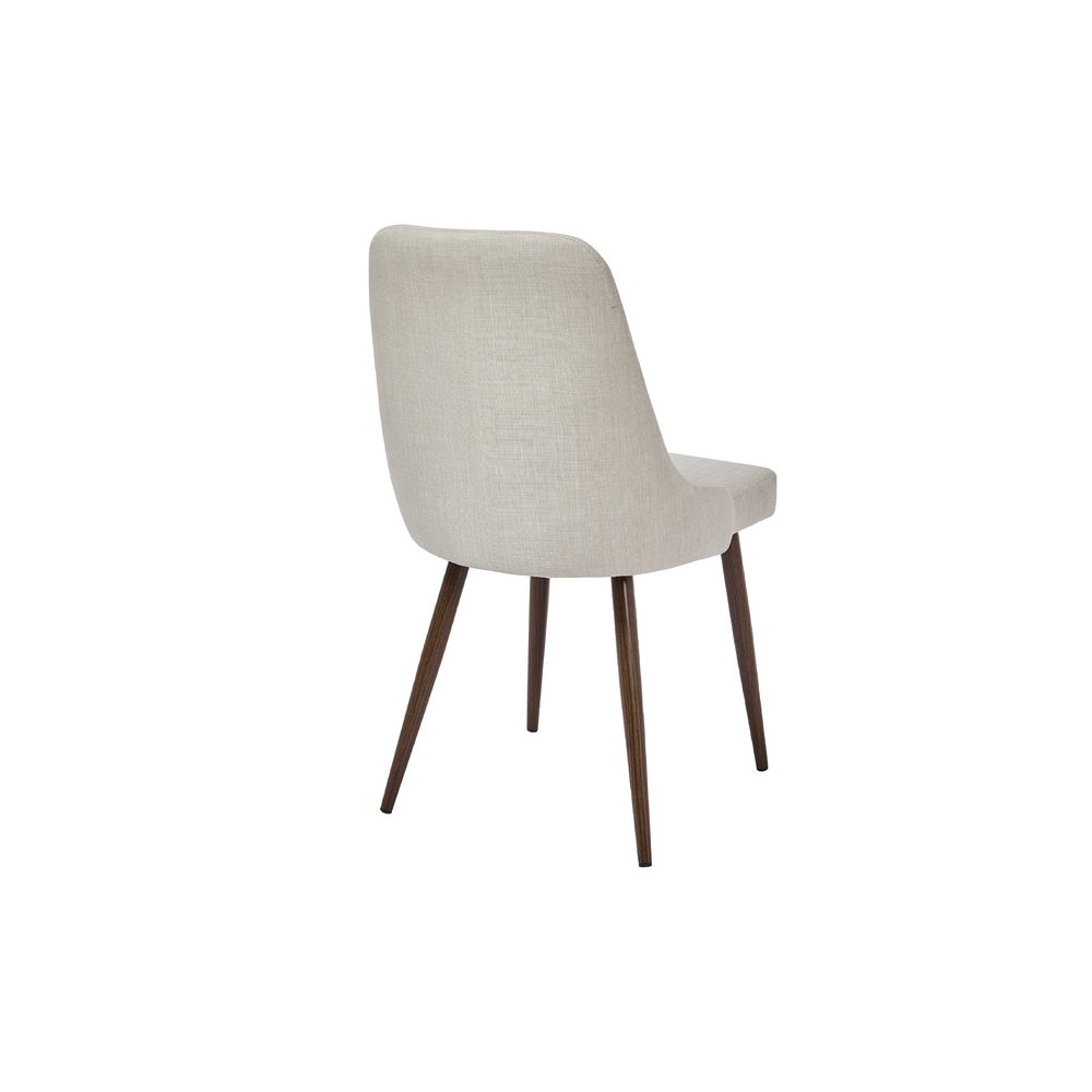 Oslo Modern Upholstery Side Dining Chair Set Of 2, Beige. Picture 4