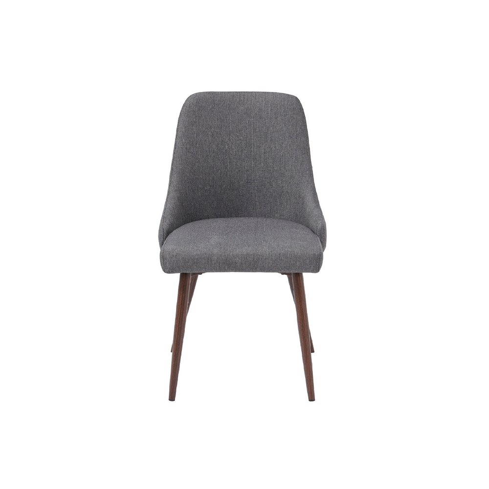 Oslo Modern Upholstery Side Dining Chair Set Of 2, Grey. Picture 1