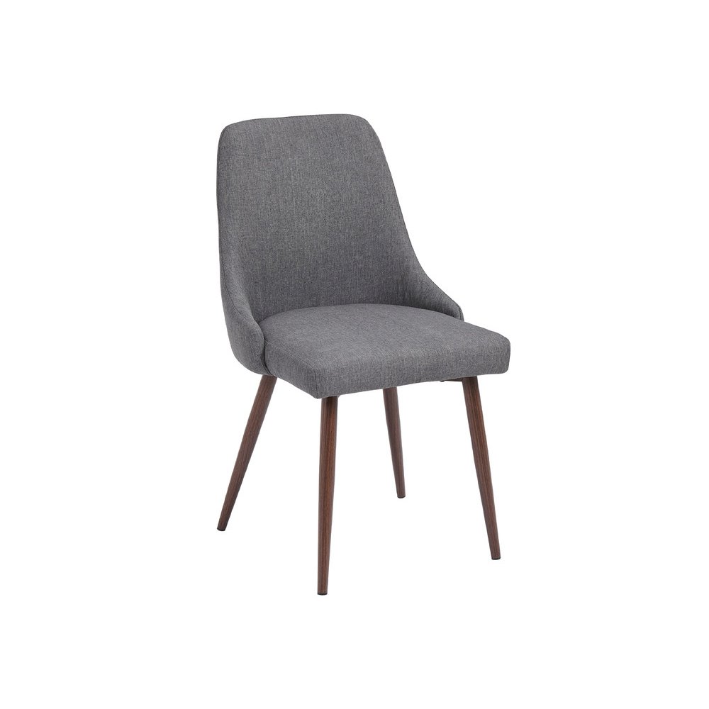 Oslo Modern Upholstery Side Dining Chair Set Of 2, Grey. Picture 2