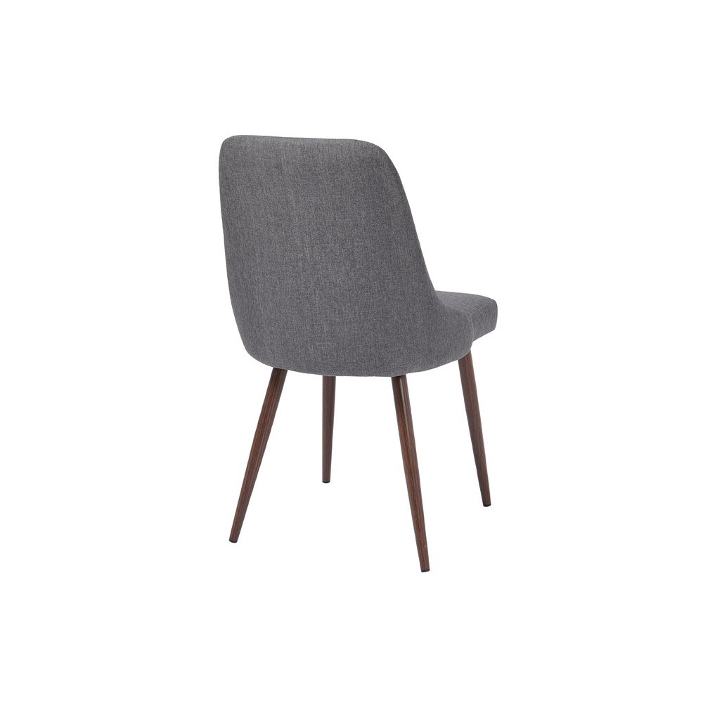Oslo Modern Upholstery Side Dining Chair Set Of 2, Grey. Picture 4