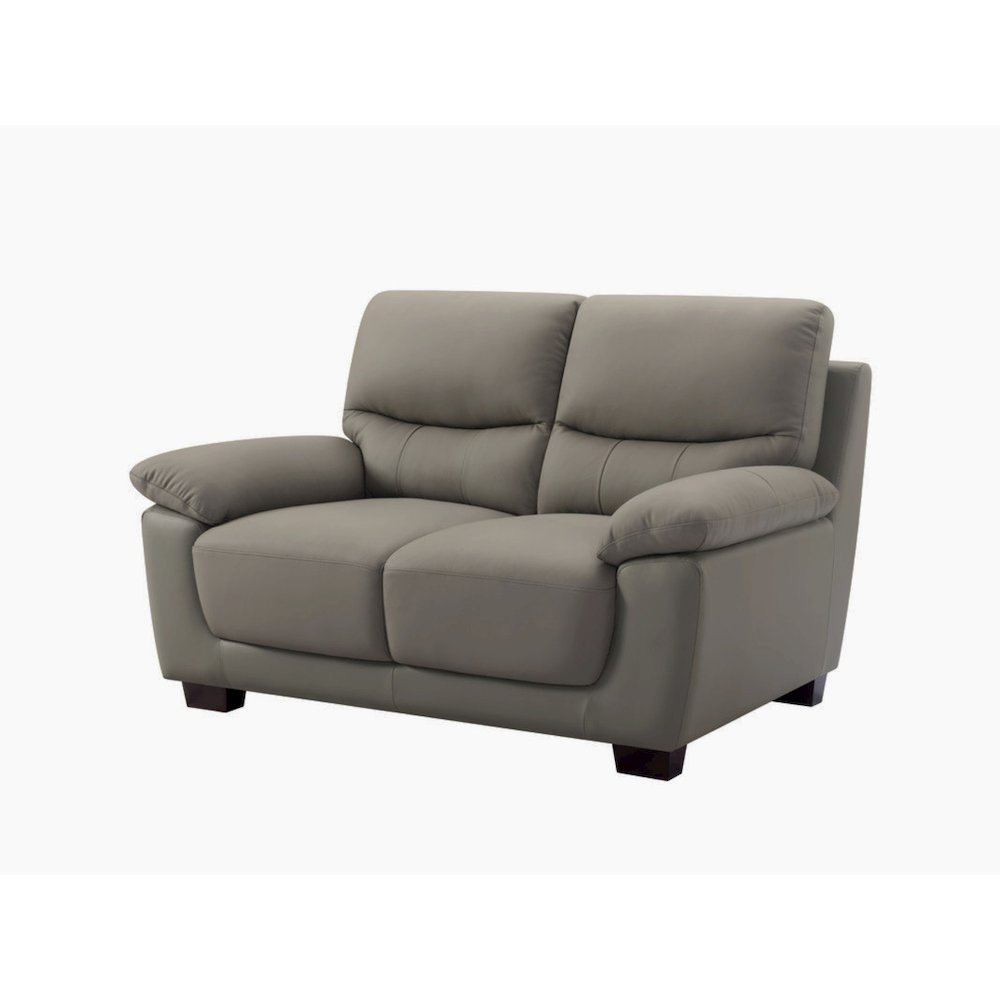 2-Seater Renzo Living Room Top Grain Leather Match In Gray Green Color. Picture 5