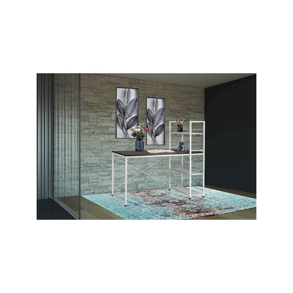 Smart Reversible Wooden Desk And Bookshelf Set. Picture 2