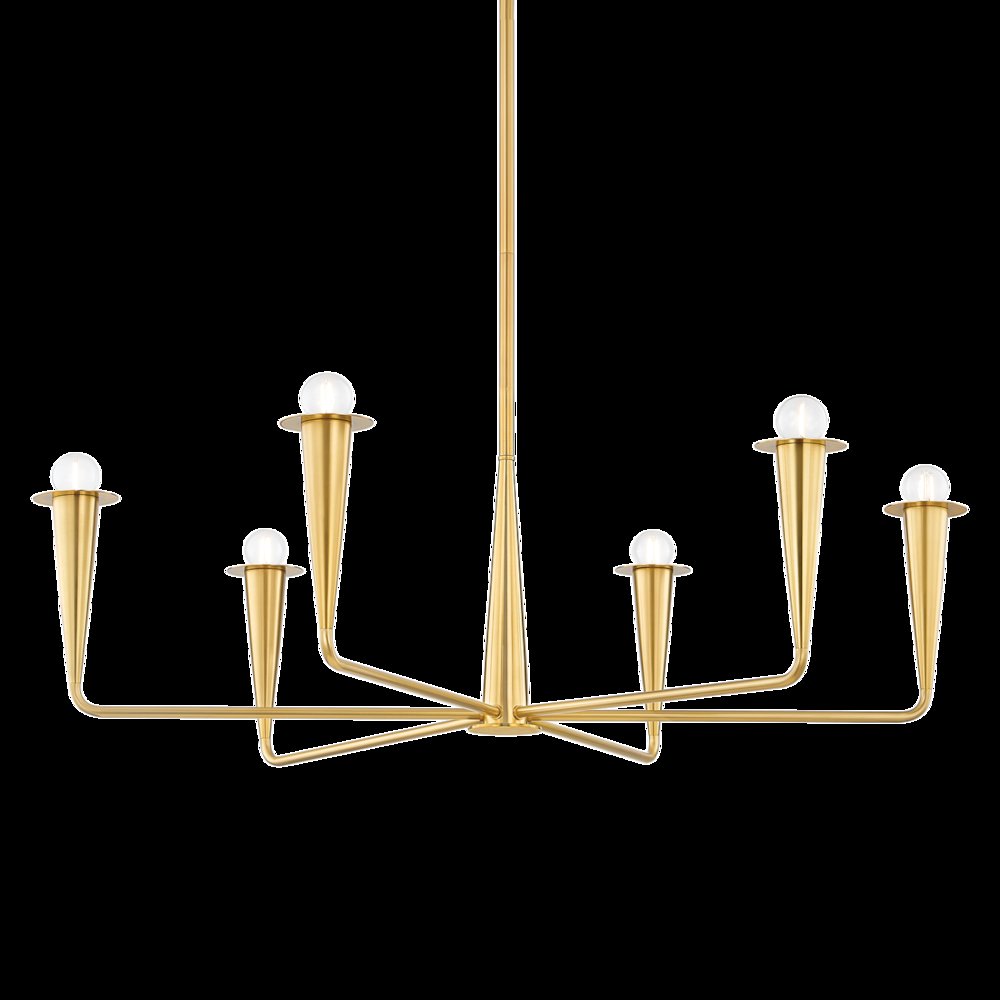 Danna Chandelier, Aged Brass. Picture 1