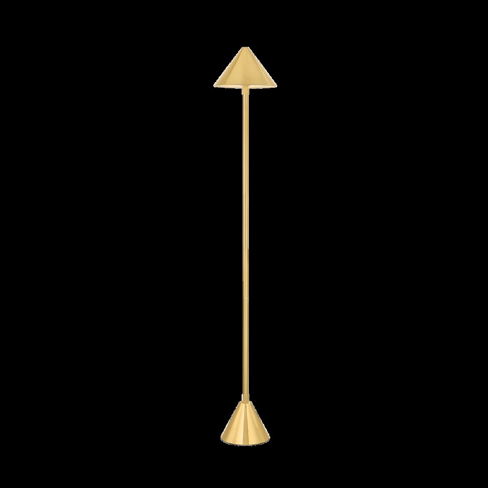Salma Rechargeable Floor Lamp, Aged Brass. Picture 1