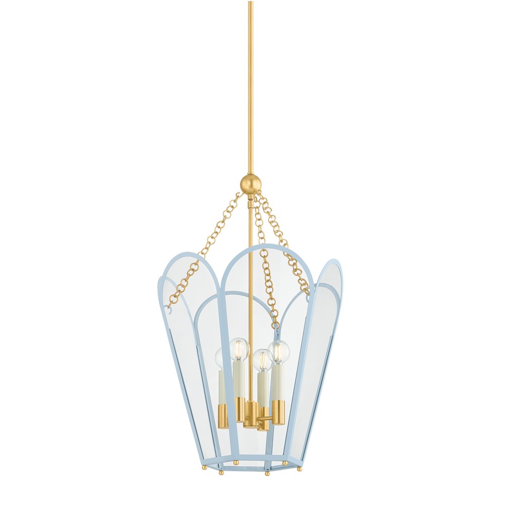 Clarisse Lantern, Aged Brass. Picture 1